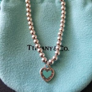🍧Tiffany & Co🍧Blue Enamel Heart Bracelet